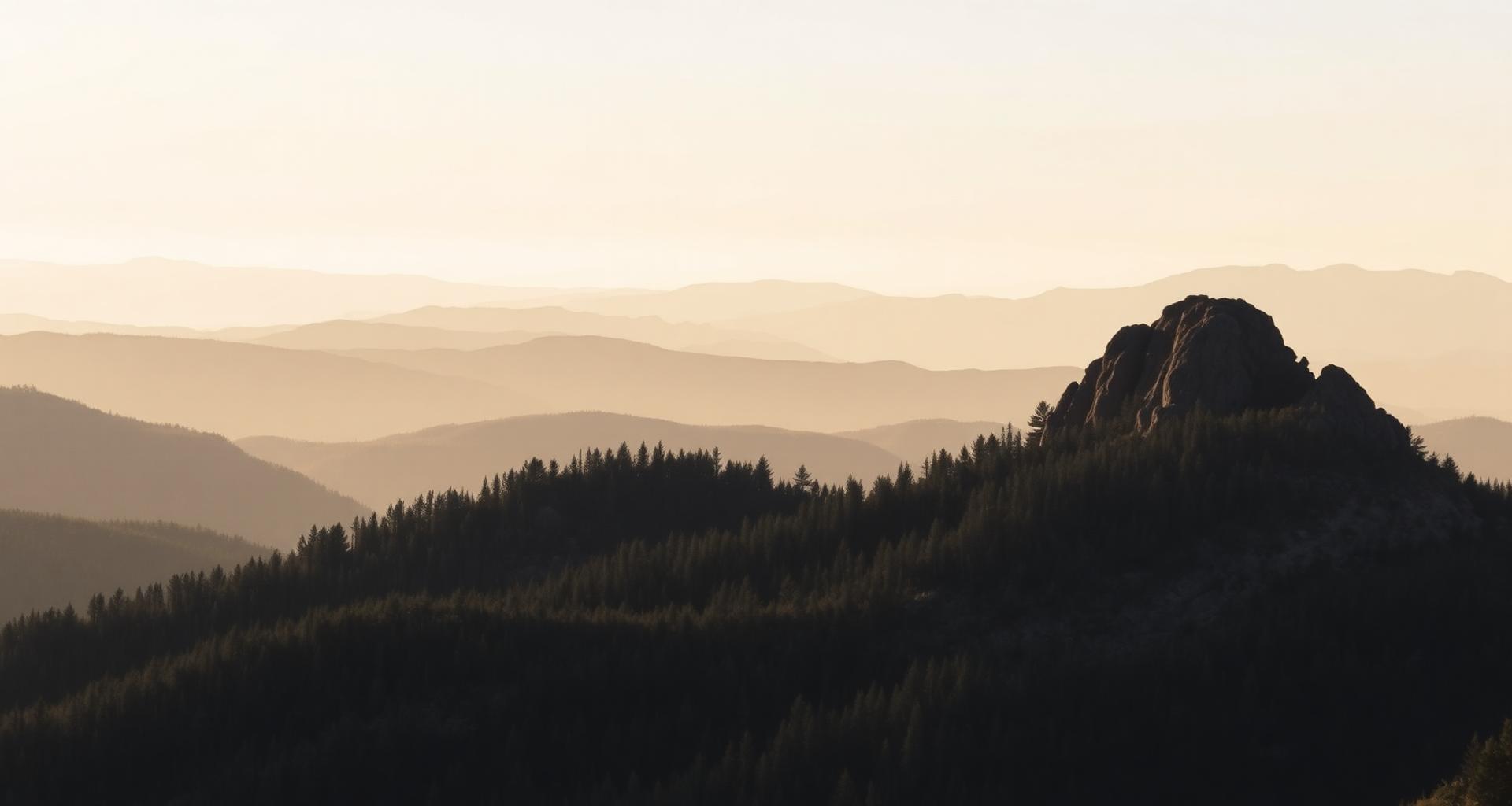 Black Hills ridgeline near Rapid City, South Dakota at golden hour